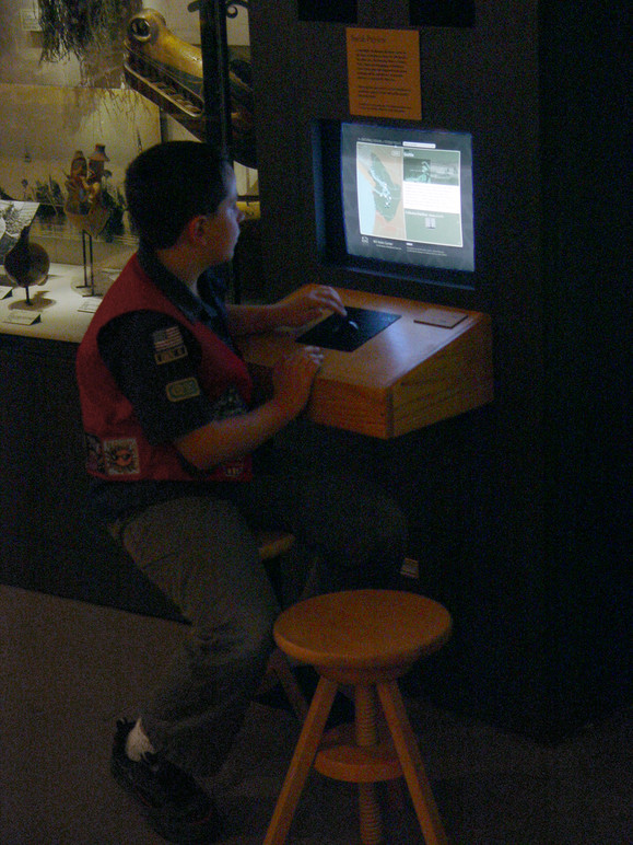 Visitor using interactive.