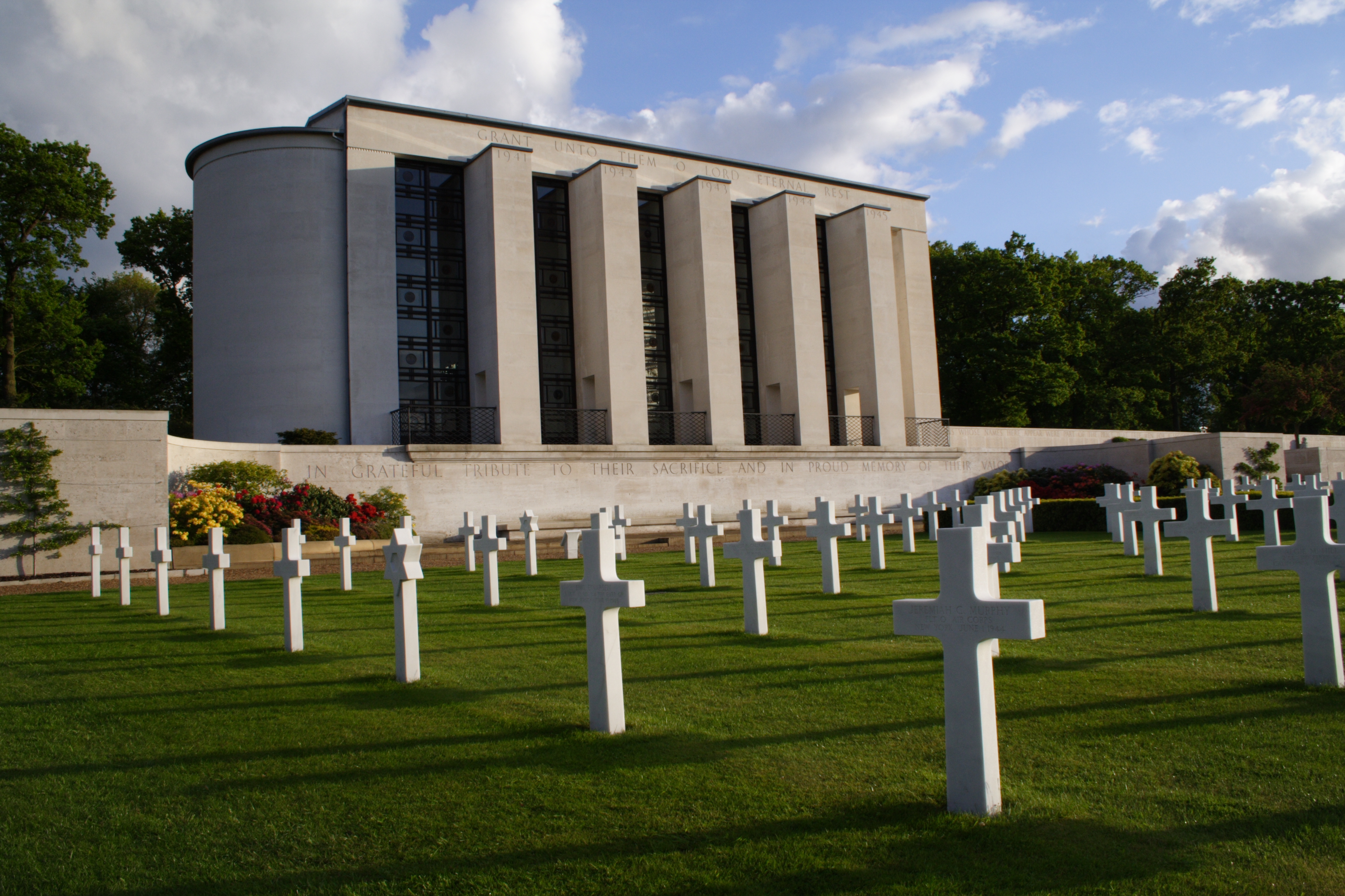 View of memorial at Cambridge, UK