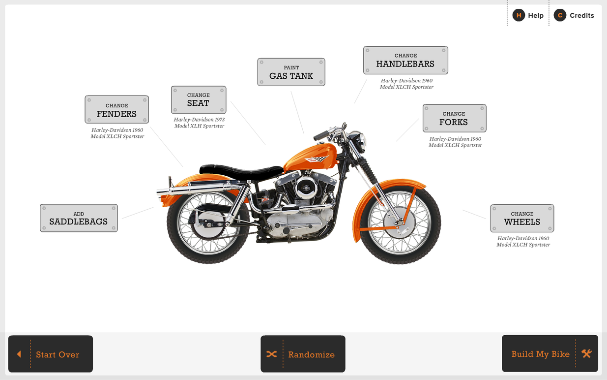 Each element of the bike is customizable.