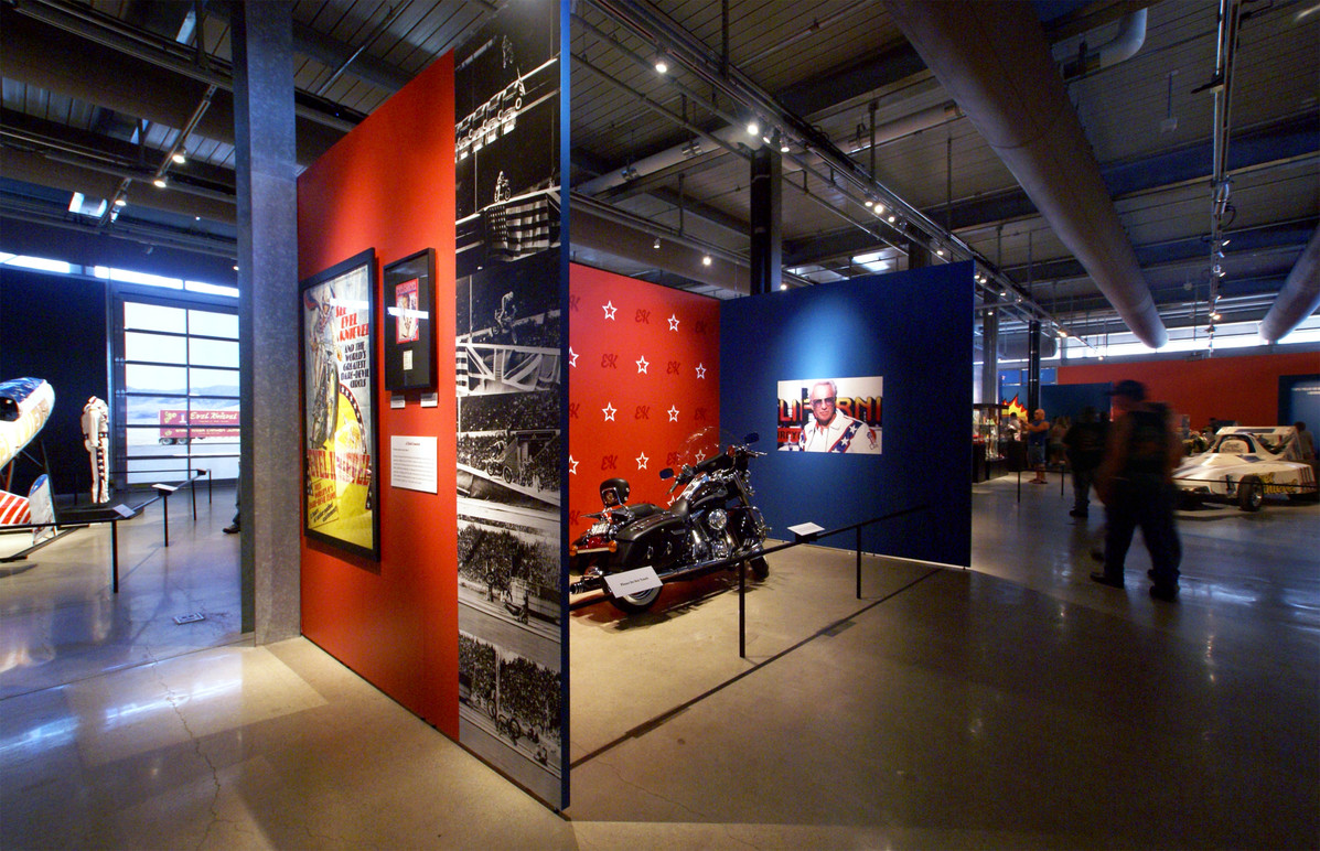 Looking down the second half of the exhibition.