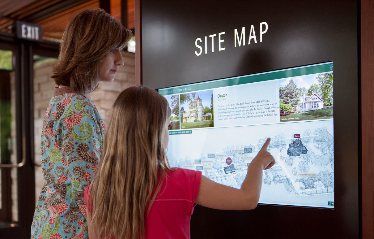 Visitors exploring the Interactive Map.