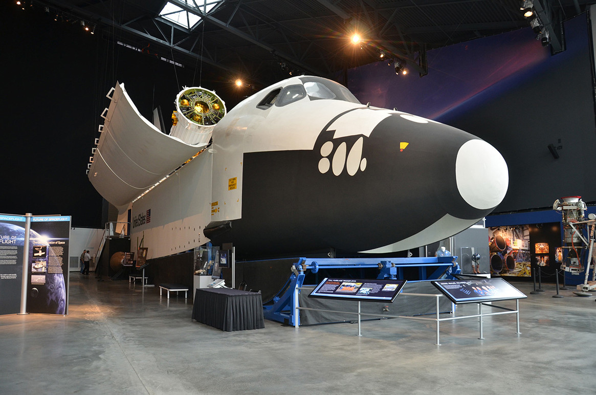 Inside the space gallery. Image courtesy of the Museum of Flight.
